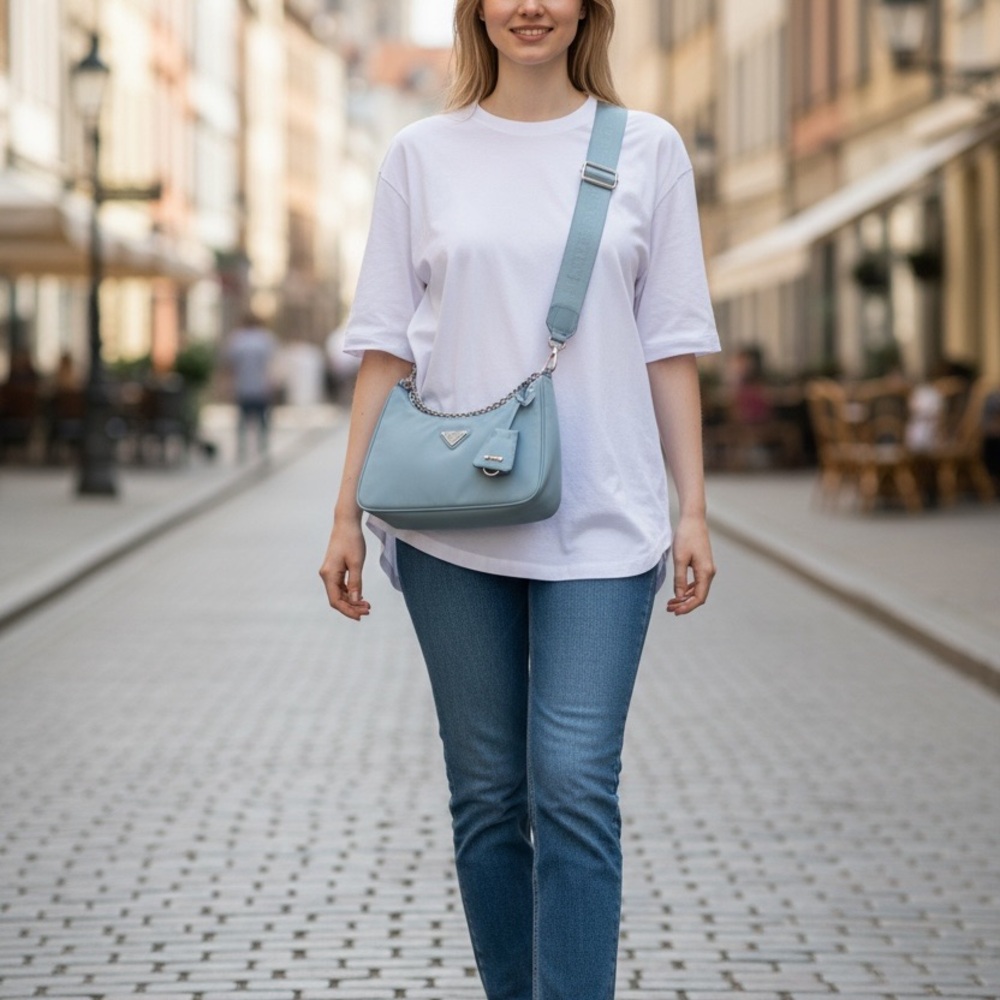 Prada Light Blue Crossbody Bag